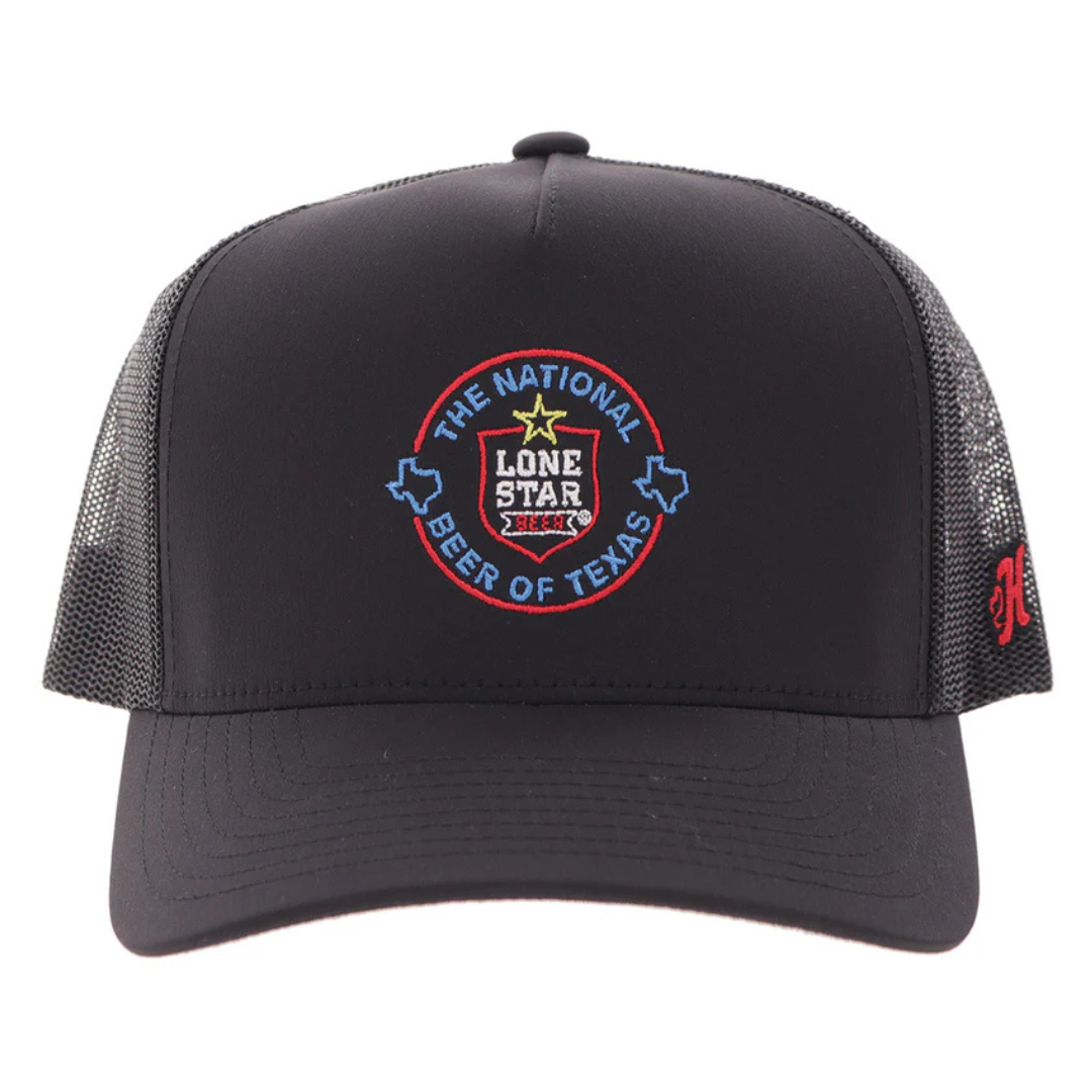 Hooey "Lone Star" Black Circle Patch Trucker Cap LS031T-BK