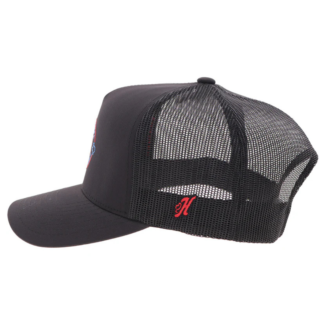 Hooey "Lone Star" Black Circle Patch Trucker Cap LS031T-BK