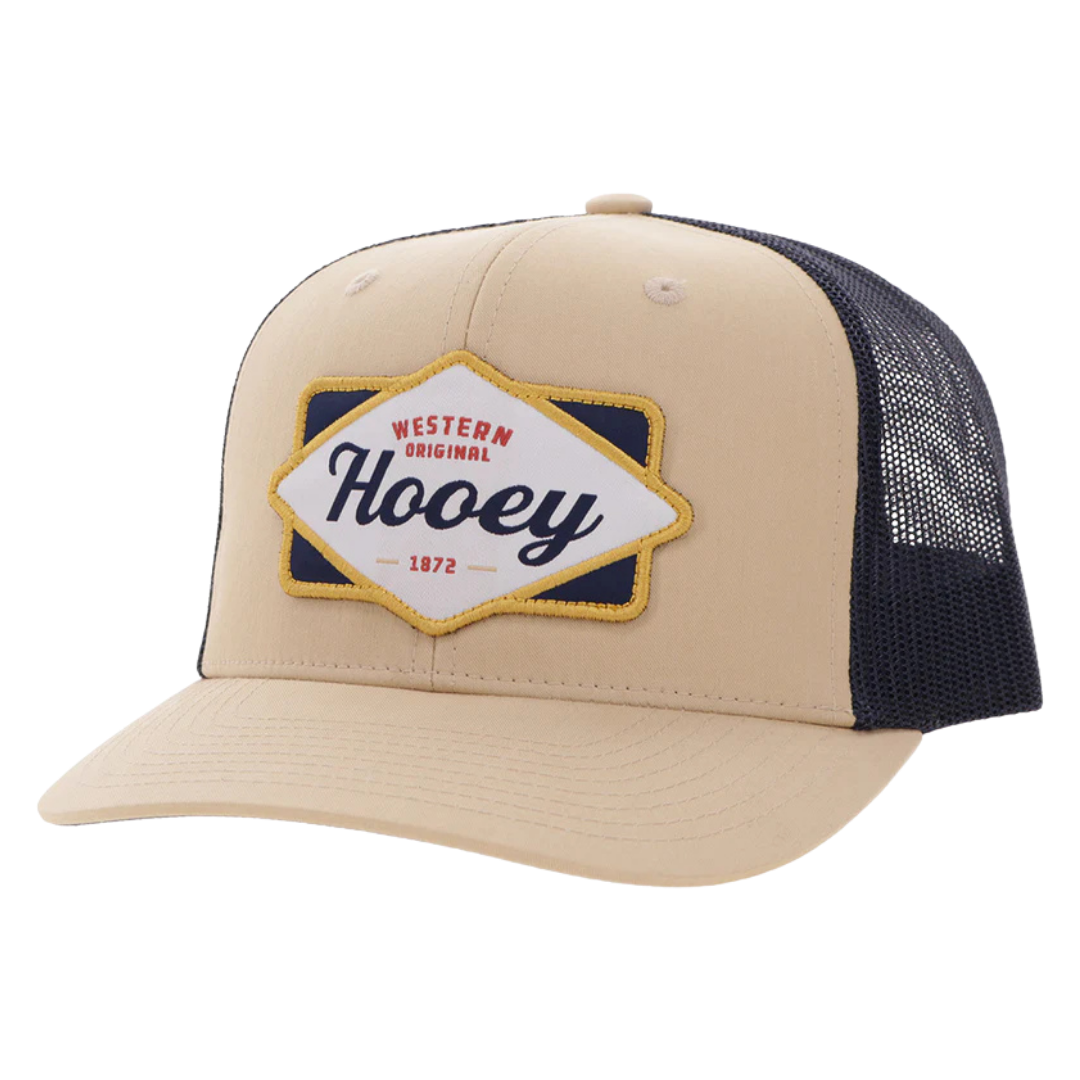 Hooey "Diamond" Tan & Navy Trucker Cap 2622T-TNNV