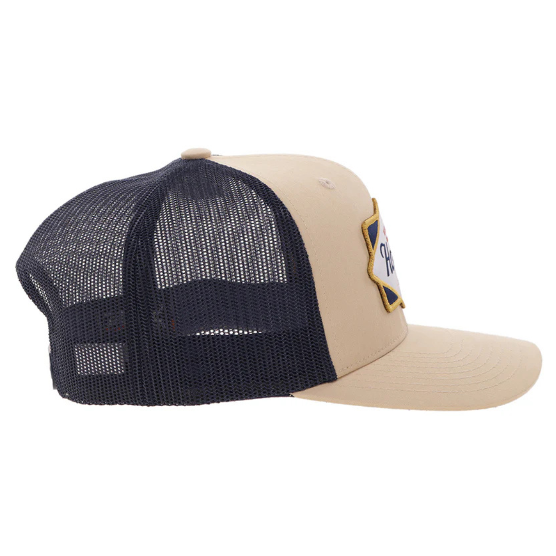 Hooey "Diamond" Tan & Navy Trucker Cap 2622T-TNNV