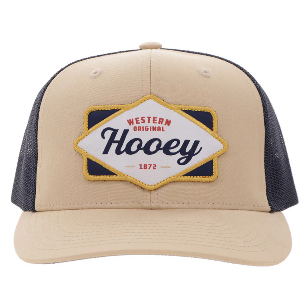 Hooey "Diamond" Tan & Navy Trucker Cap 2622T-TNNV