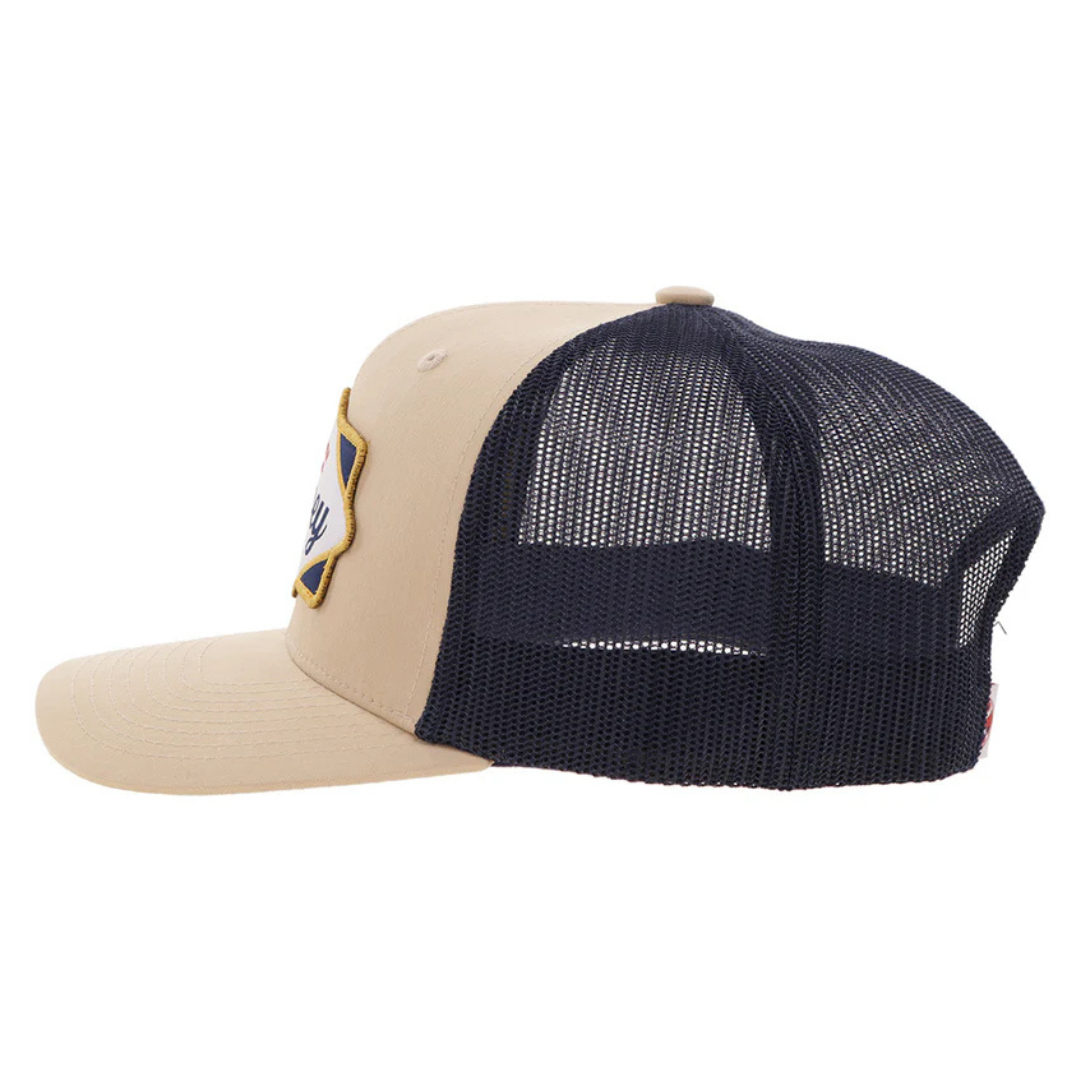 Hooey "Diamond" Tan & Navy Trucker Cap 2622T-TNNV