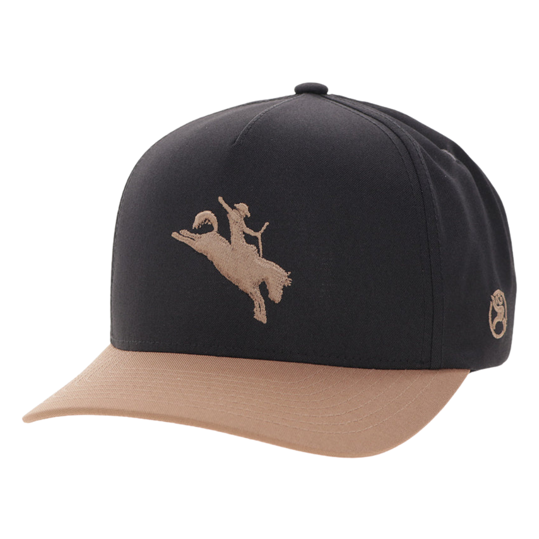 Hooey "Whit" Black & Tan 5 Panel Trucker Cap 4047T-BKTN