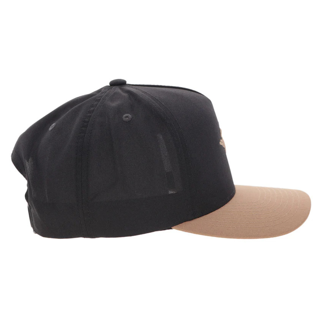 Hooey "Whit" Black & Tan 5 Panel Trucker Cap 4047T-BKTN