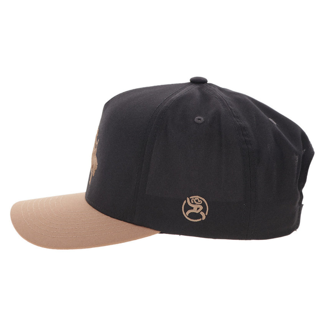 Hooey "Whit" Black & Tan 5 Panel Trucker Cap 4047T-BKTN