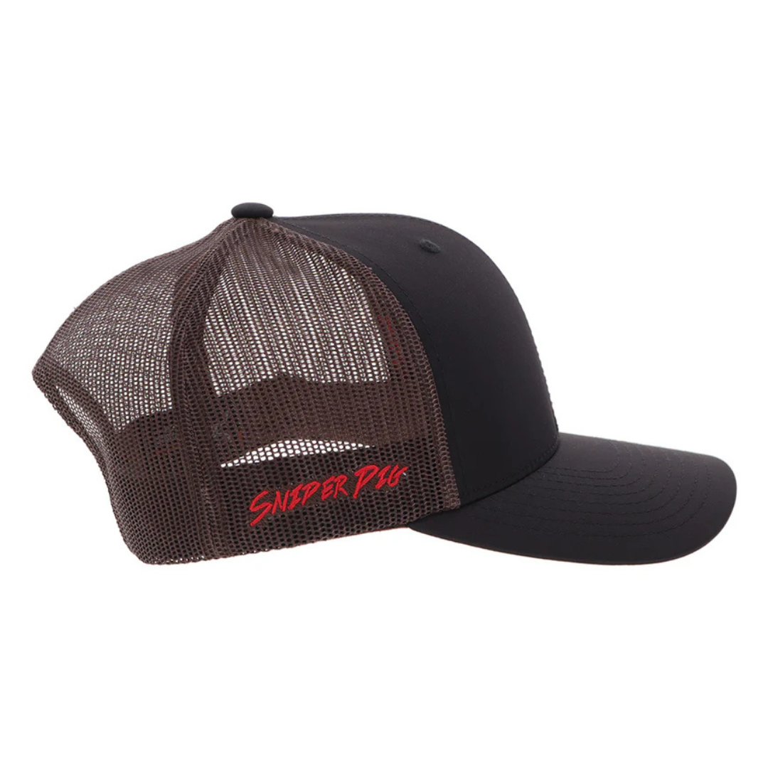 Hooey "Sniper Pig" Black & Brown Trucker Cap SP2601T-BKBR