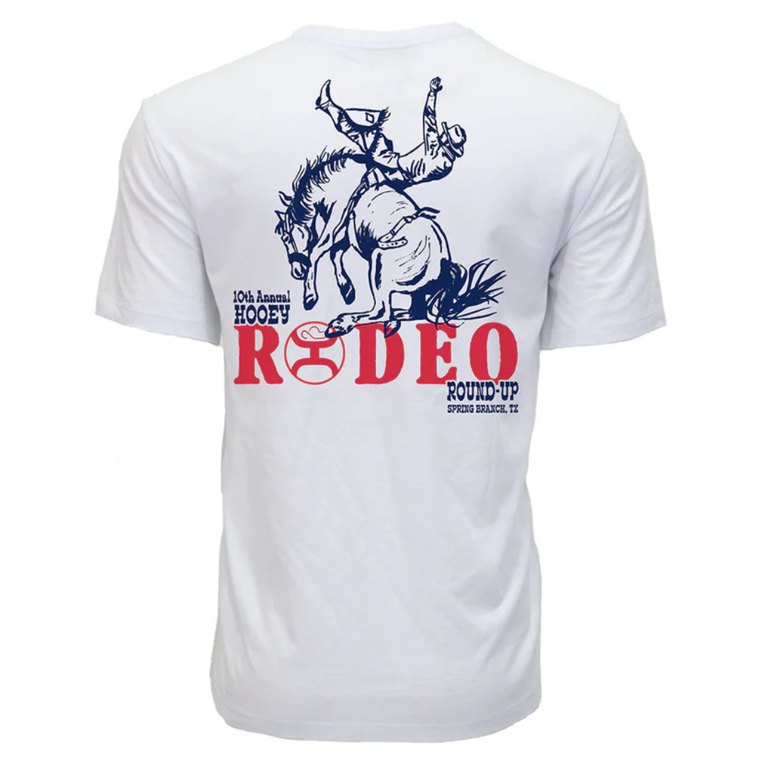 Hooey Men's "Rodeo Round Up" White Graphic T-Shirt HT2609WH