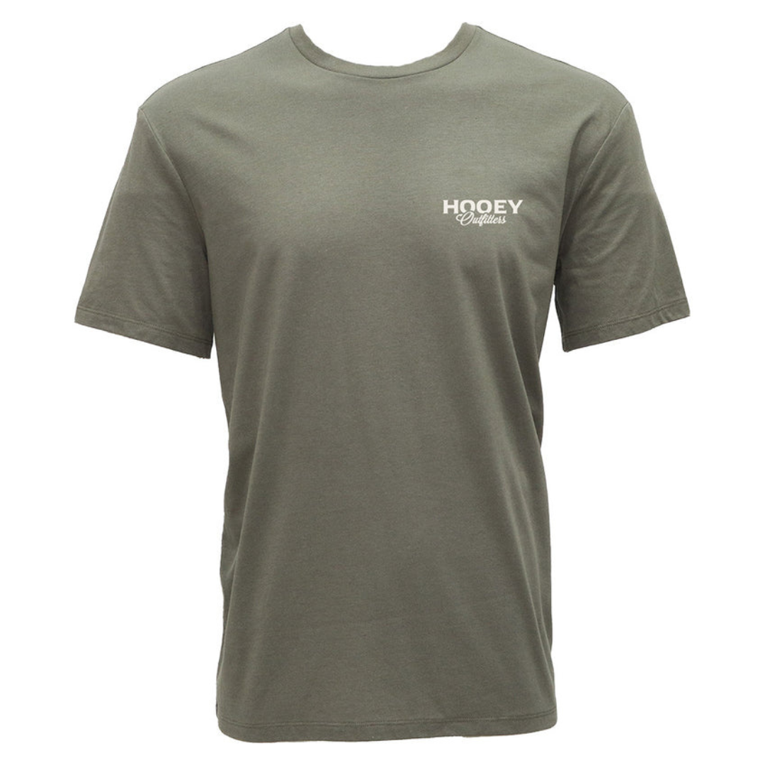Hooey Men's "Outfitters" Green Logo Graphic T-Shirt HT2615OL