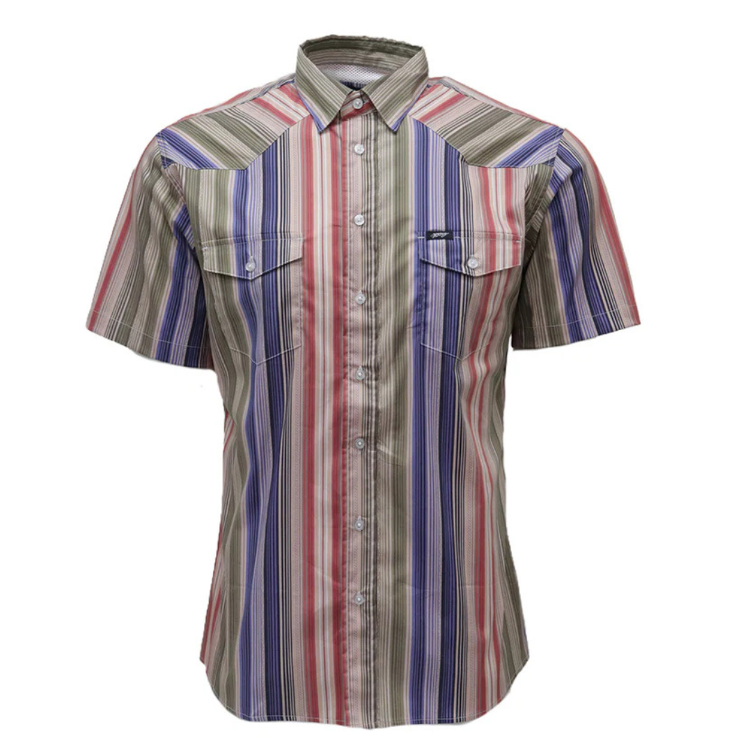Hooey Men's "Maverick" Multicolor Stripe Button Down Shirt HT2624TNST