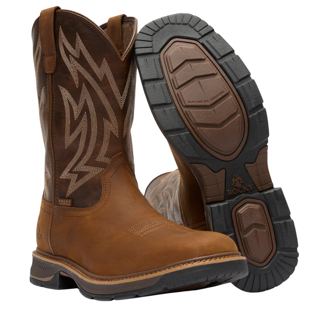 Rocky Men's Rocky Ride Brown LTE Waterproof Work Boot RKW0473
