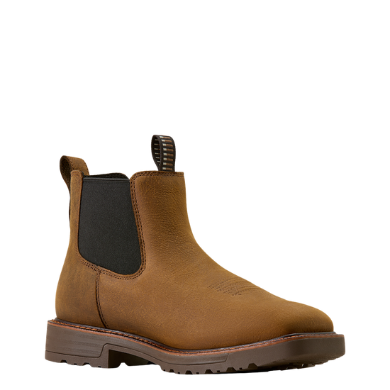 Ariat Men\'s Brown Chelsea Work Boots with Dark Elastic Panels Ariat Men main image 3