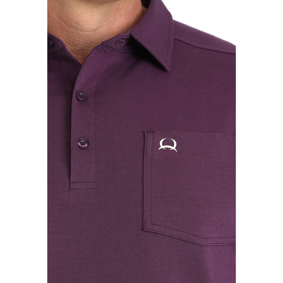 Cinch Men's Arenaflex Purple Short Sleeve Polo Shirt MTK1874001