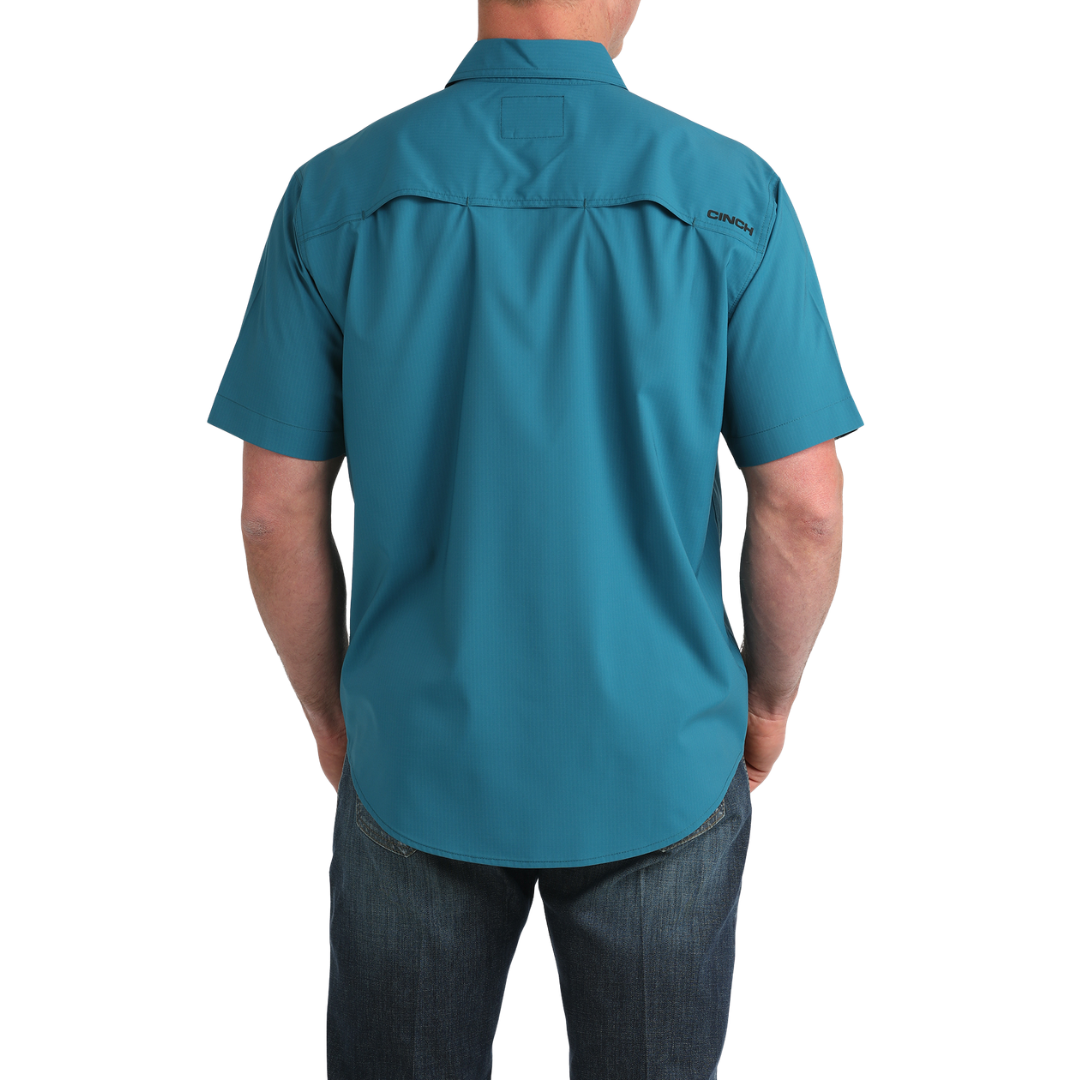 Cinch Men's Arenaflex Short Sleeve Teal Shirt MTW1723004