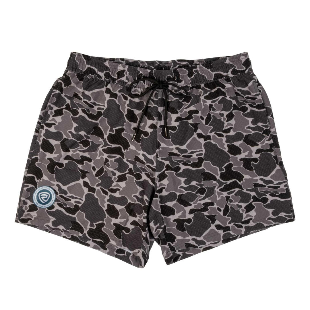 Rock & Roll Denim Men's Camo Print Volley Swim Shorts BM68W08377