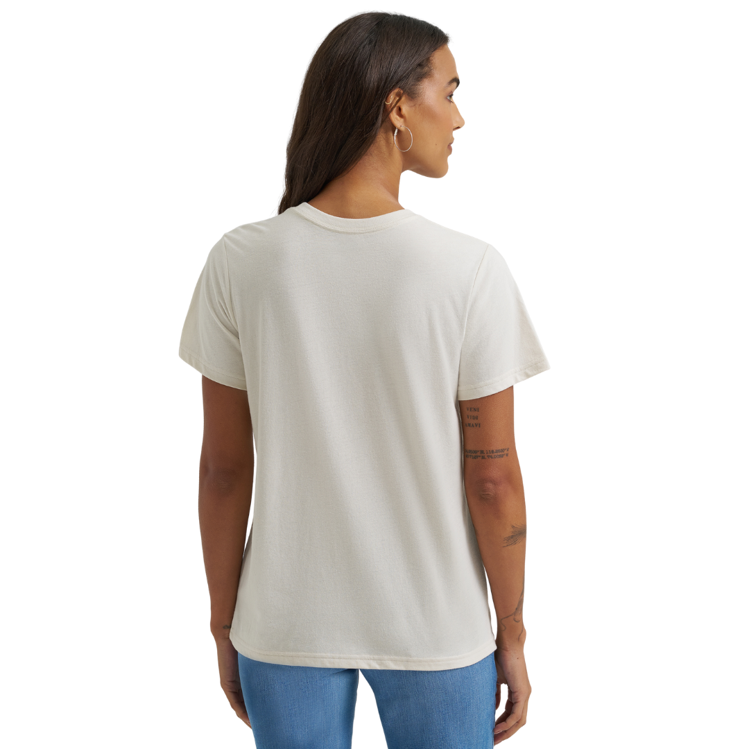 Wrangler Ladies Silver Birch Heather Logo Graphic T-Shirt 112375871