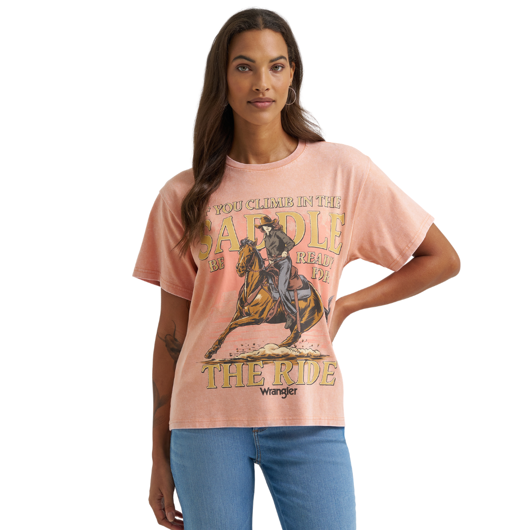 Wrangler Ladies Retro Canyon Sunset Graphic Girlfriend Fit T-Shirt 112375897