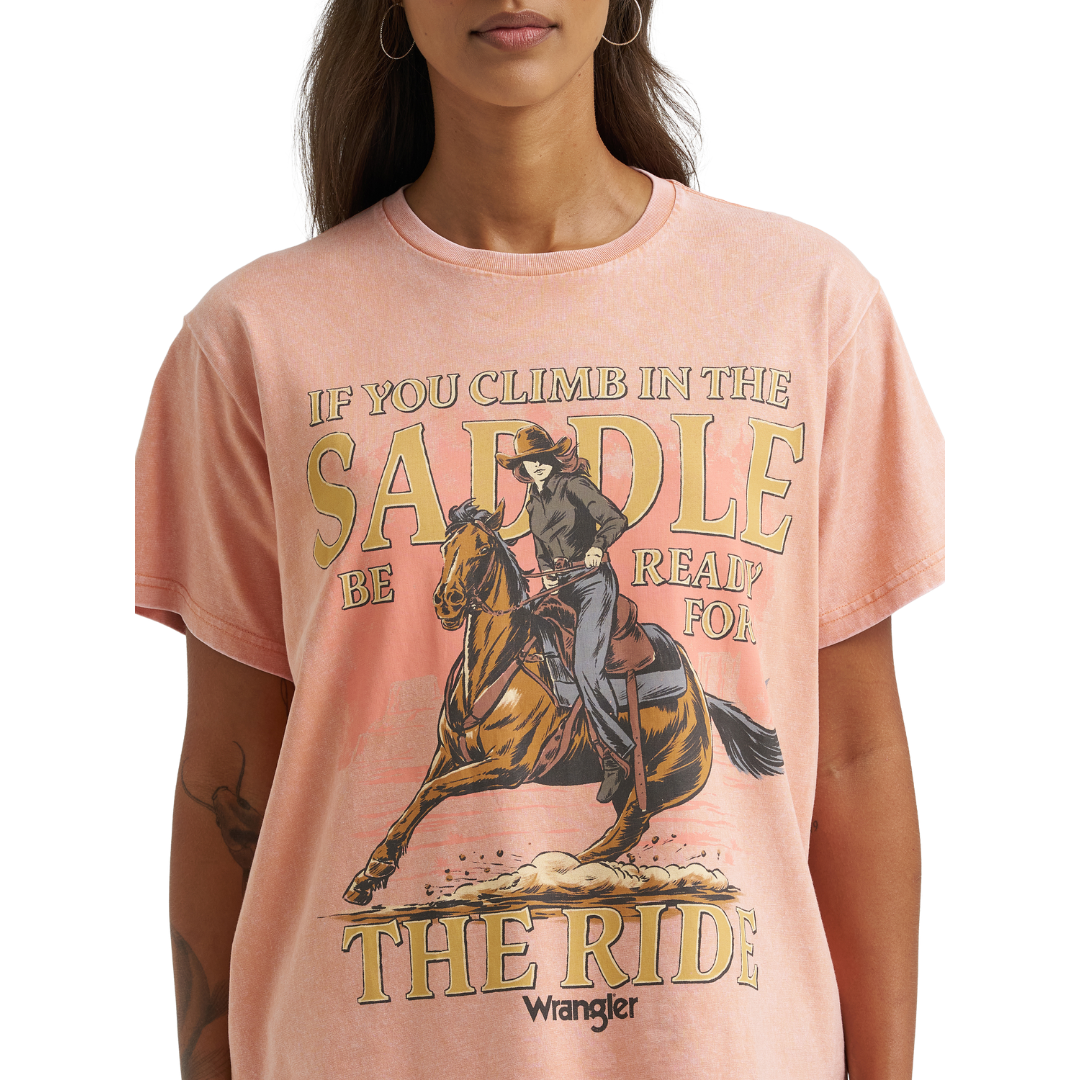 Wrangler Ladies Retro Canyon Sunset Graphic Girlfriend Fit T-Shirt 112375897