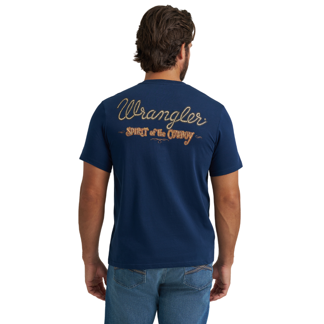 Wrangler Men's Pageant Blue 'Spirit Of The Cowboy' Graphic T-Shirt 112375764