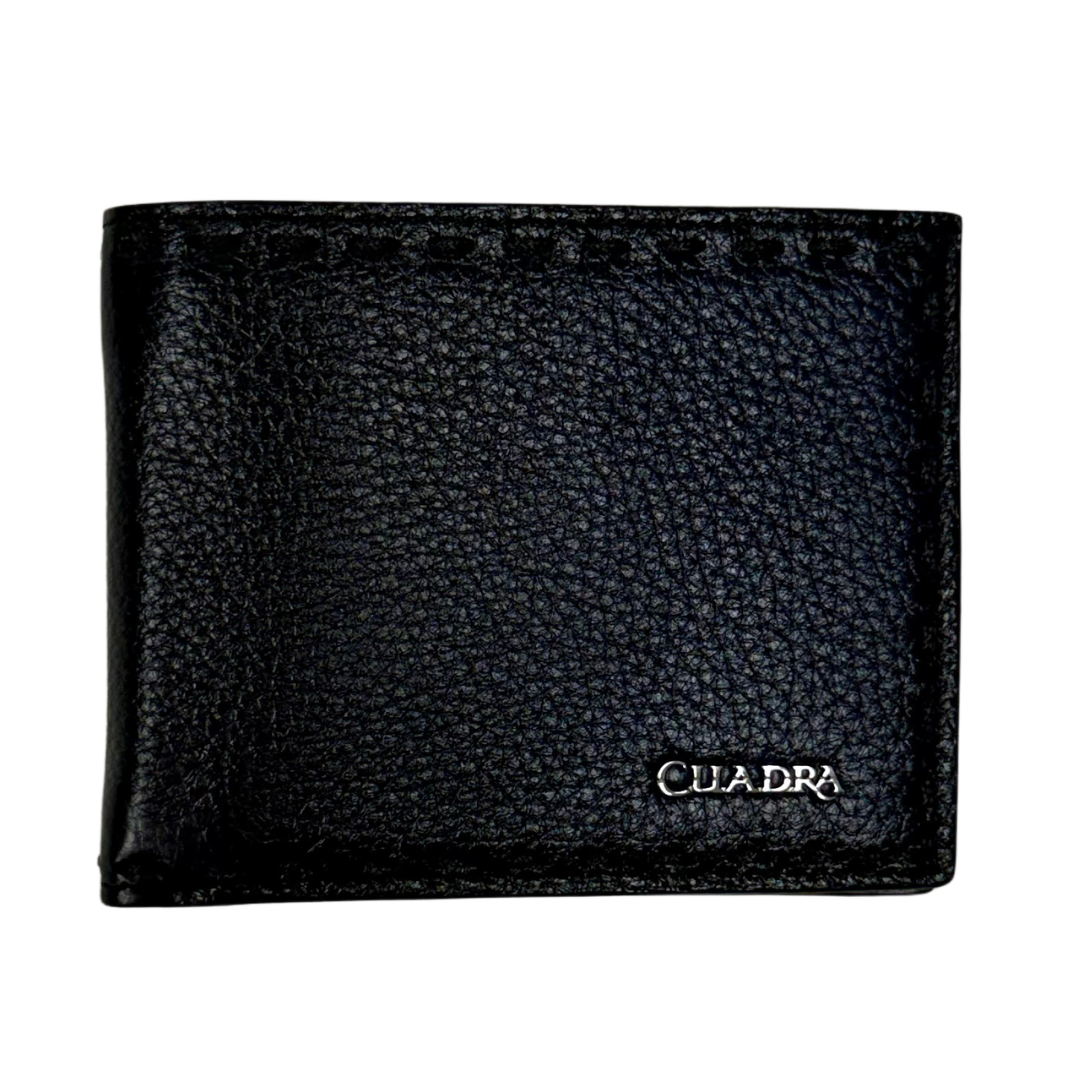 Cuadra Men's Blue Deer Studs & Woven Bifold Wallet DU723