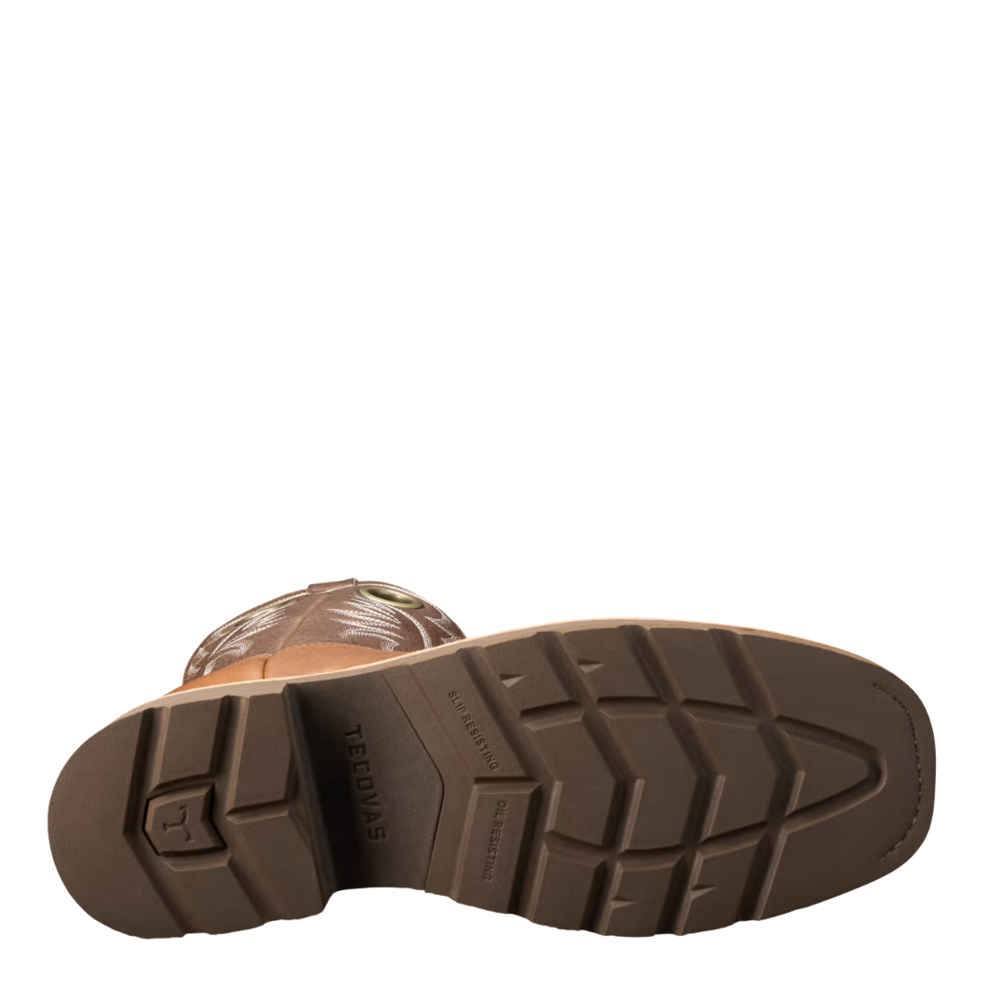 Tecovas Men's The LongHaul Saddle & Fossil Composite Toe Work Boot 10083-CFS