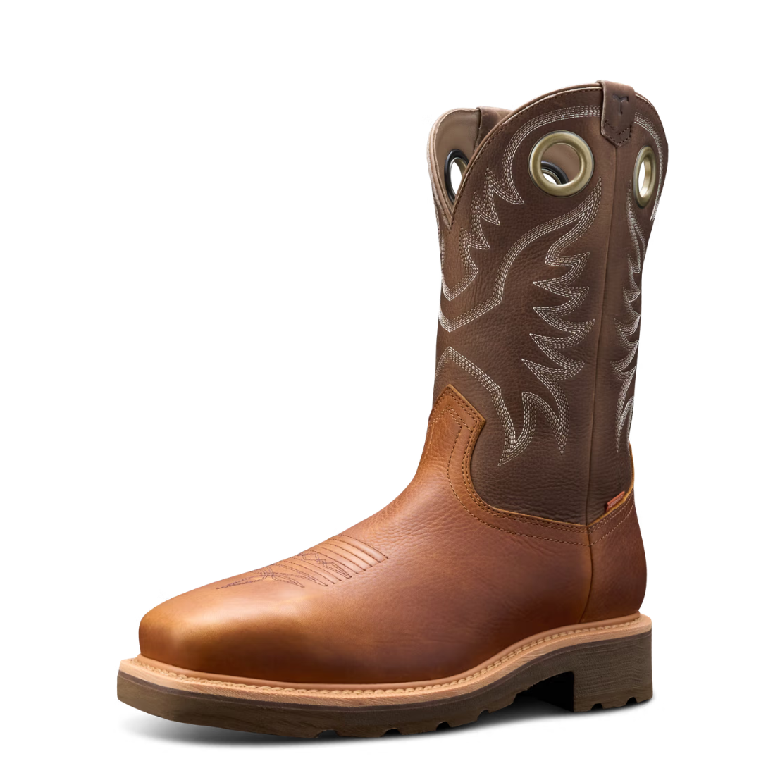 Tecovas Men's The LongHaul Saddle & Fossil Composite Toe Work Boot 10083-CFS