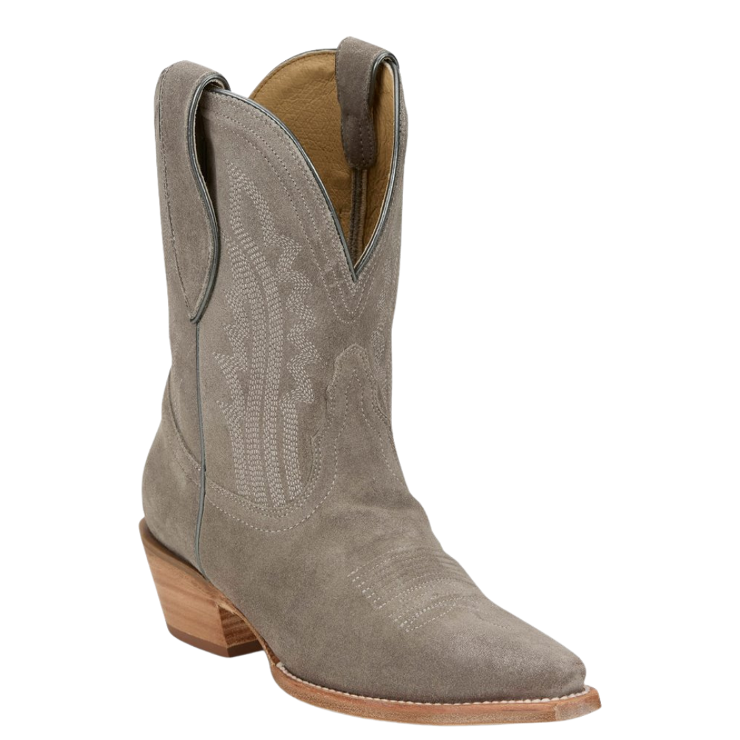 Tony Lama Ladies Ash Suede Leather 9" Western Boot DR3260