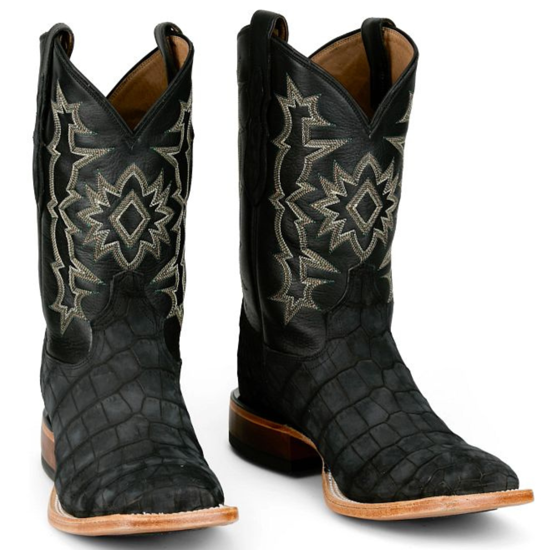 Tony Lama Men's Miguel 11" Black Alligator Western Boot HE6382