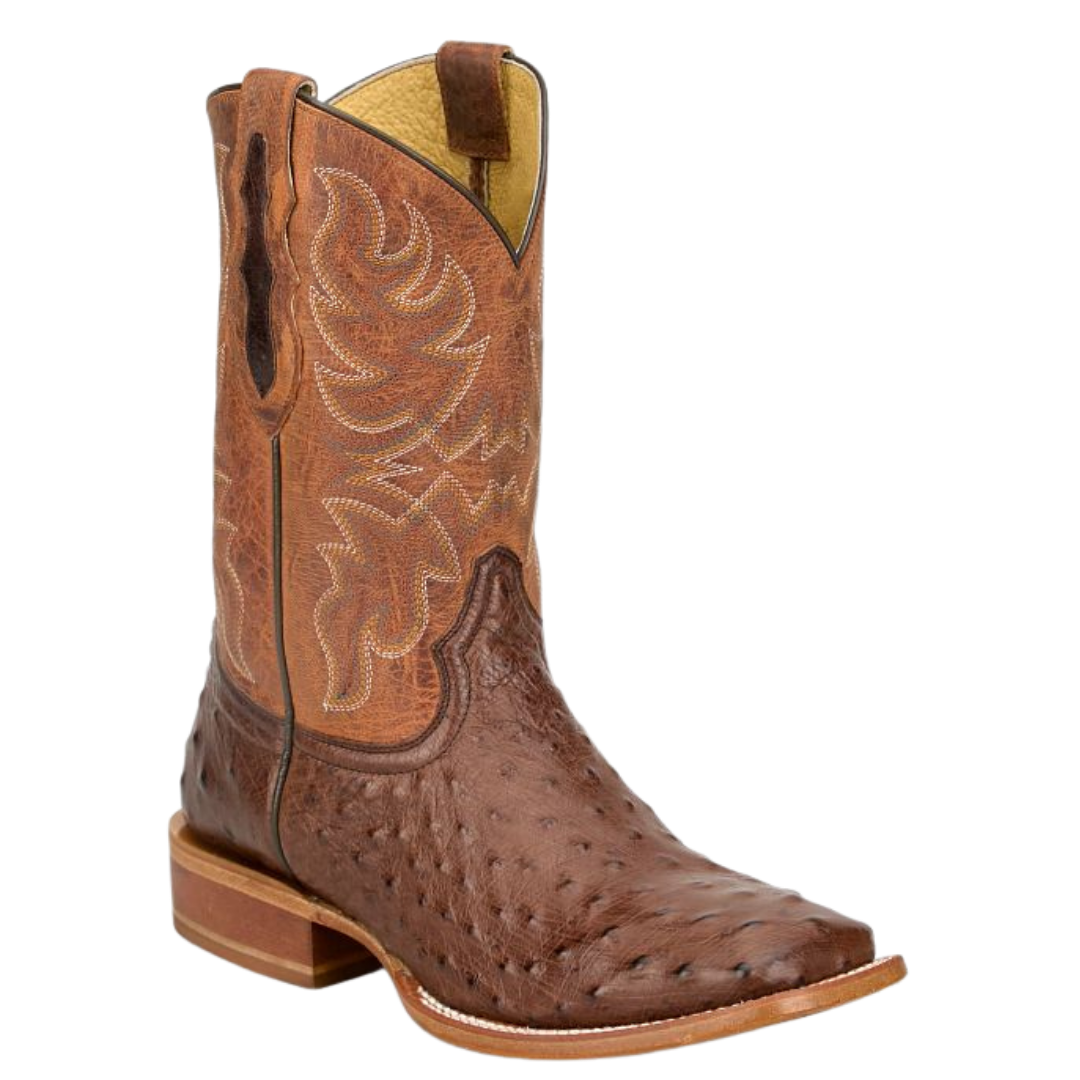 Tony Lama Men's Blaine Smooth Ostrich Square Toe Western Boot RN3572