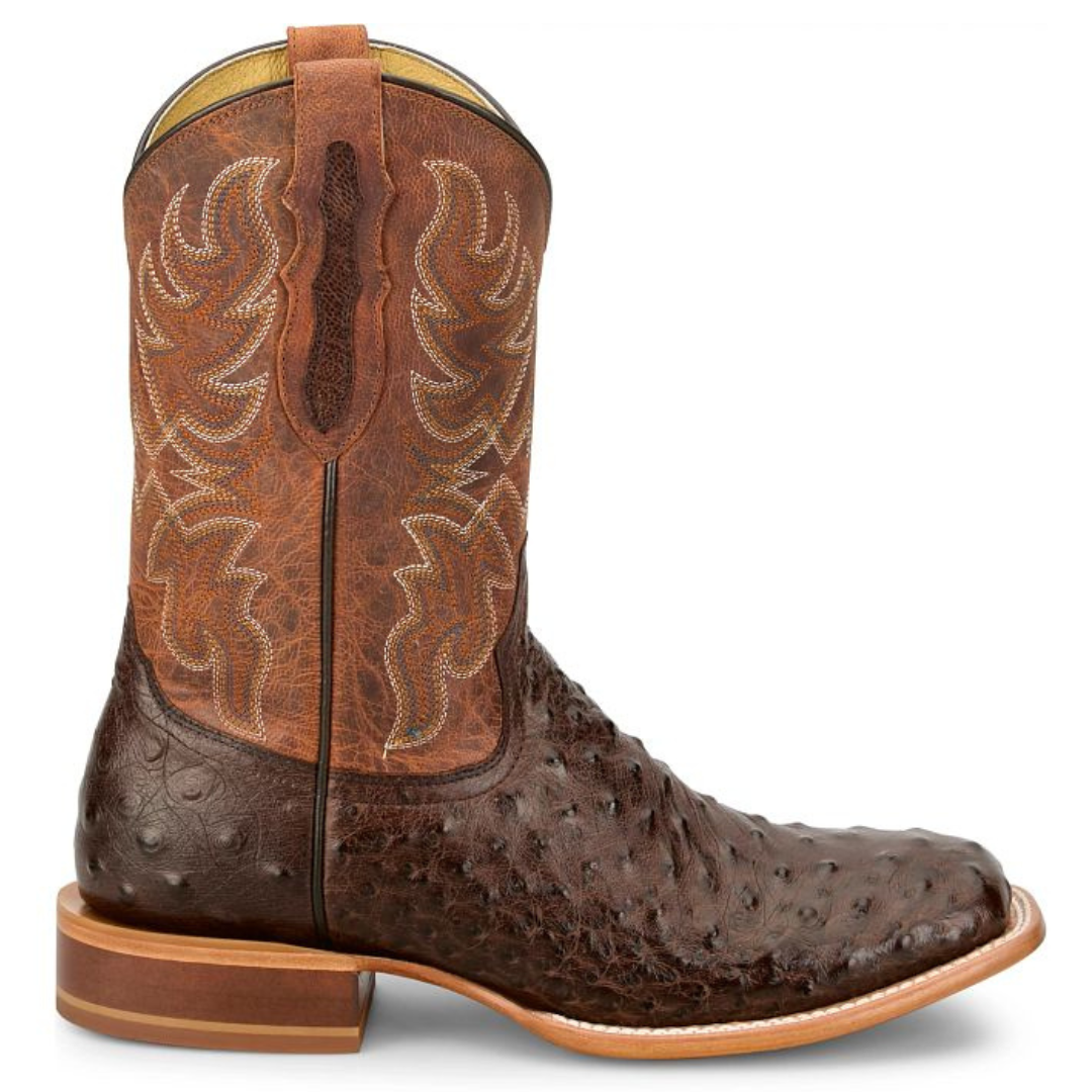 Tony Lama Men's Blaine Smooth Ostrich Square Toe Western Boot RN3572