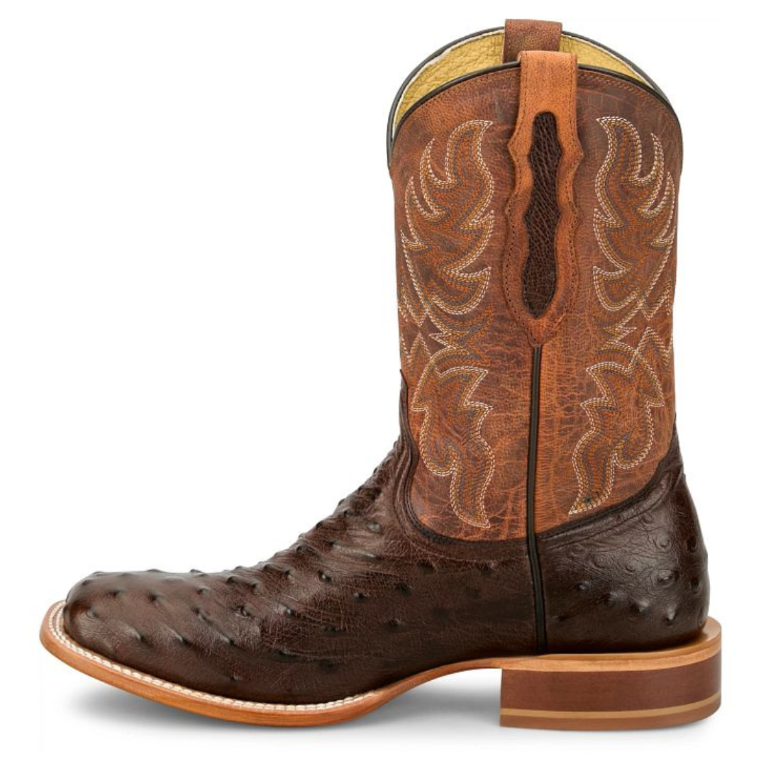 Tony Lama Men's Blaine Smooth Ostrich Square Toe Western Boot RN3572