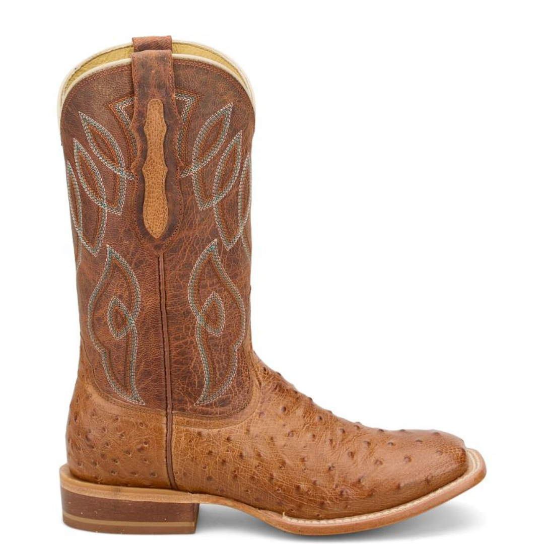 Tony Lama Ladies Cheyenne Cognac Ostrich Leather Western Boot RN3641