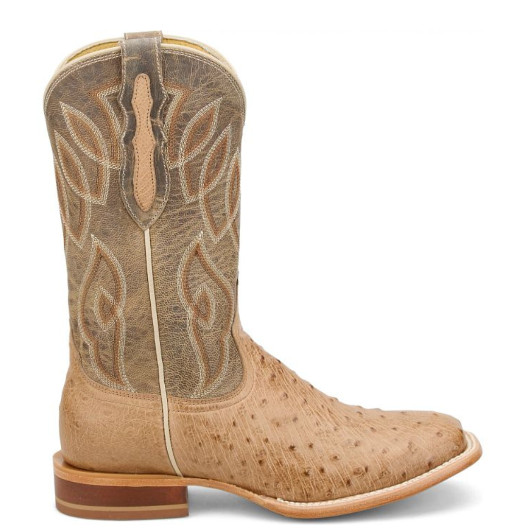 Tony Lama Ladies Cheyenne Tan Ostrich Leather Western Boot RN3642