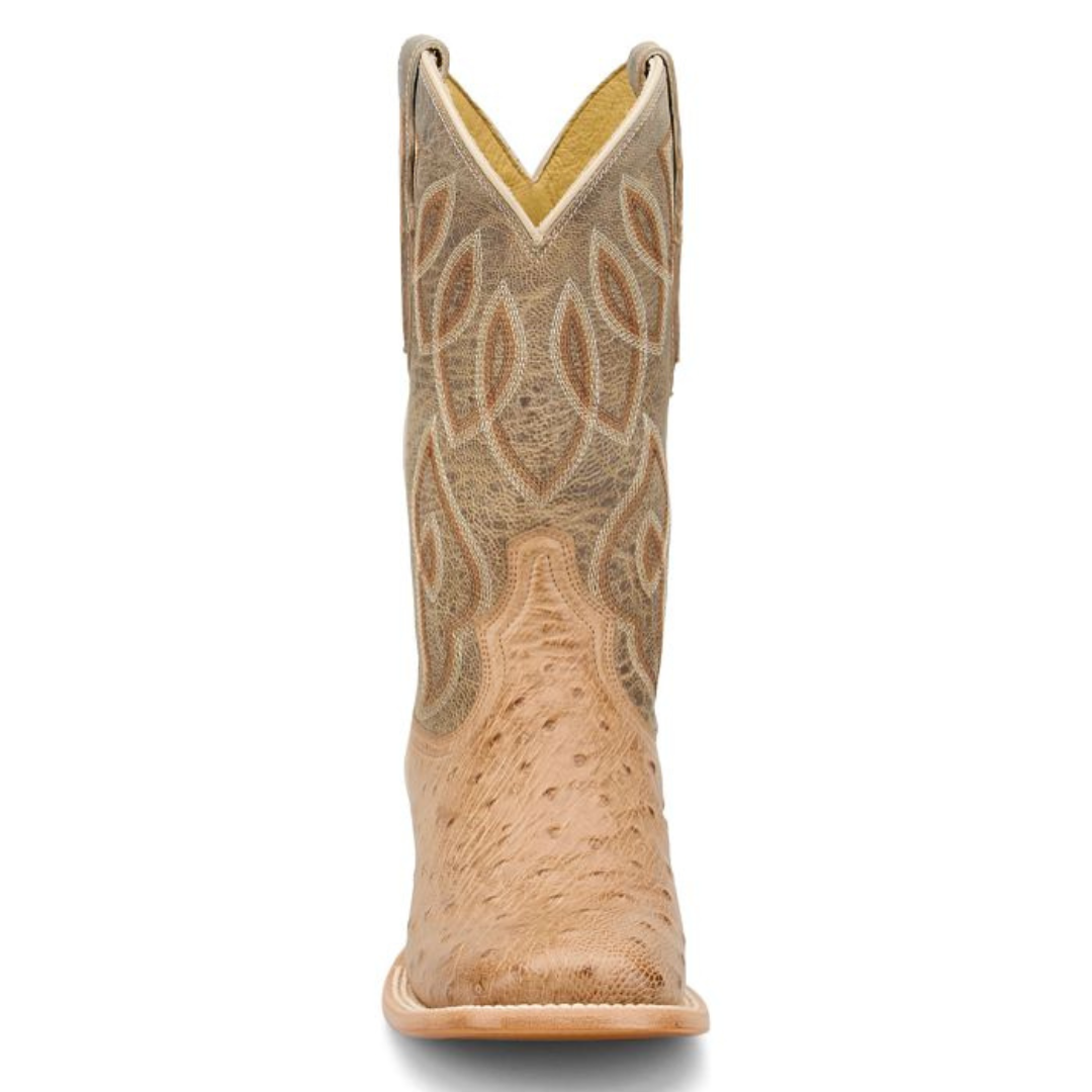 Tony Lama Ladies Cheyenne Tan Ostrich Leather Western Boot RN3642