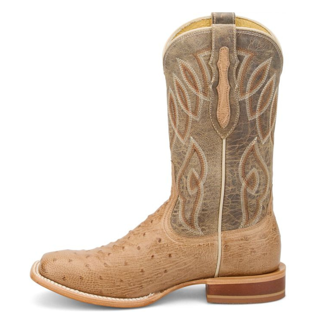Tony Lama Ladies Cheyenne Tan Ostrich Leather Western Boot RN3642