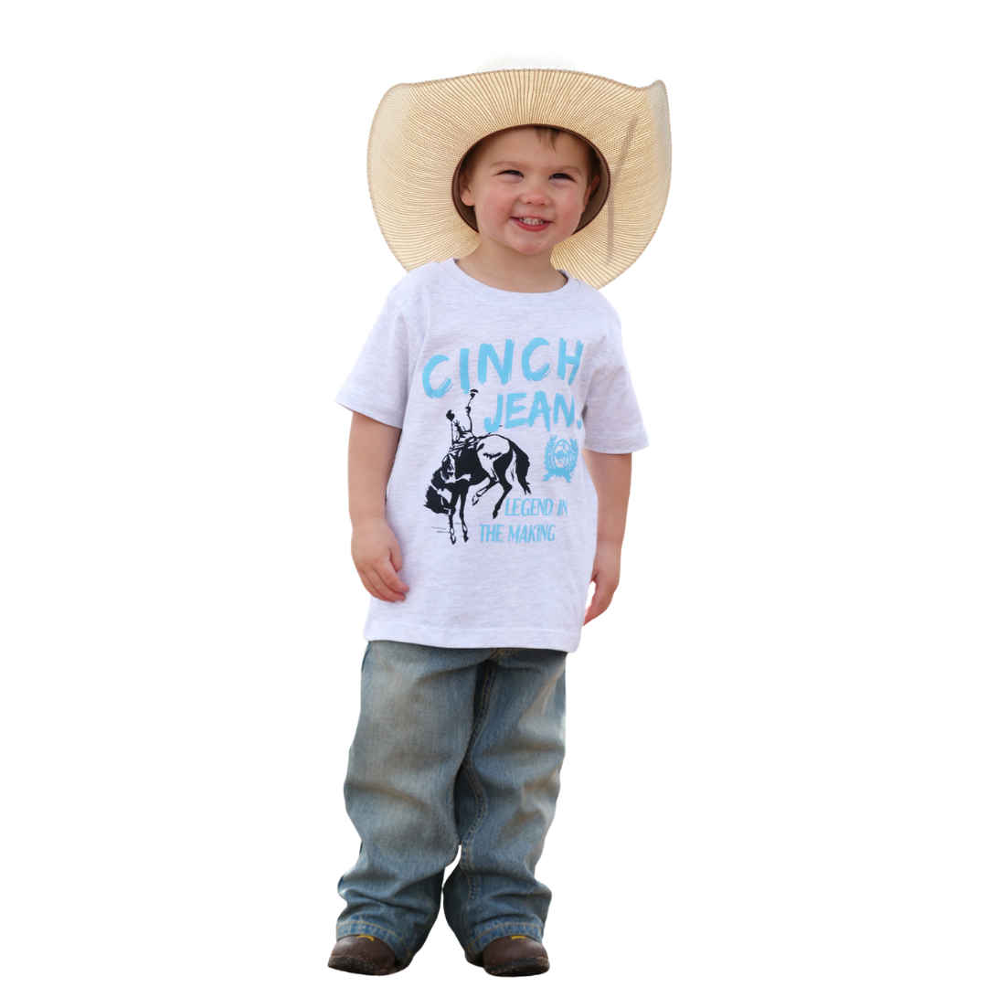 Cinch Toddler Boy's Heather Grey Logo Graphic T-Shirt MTT7671108