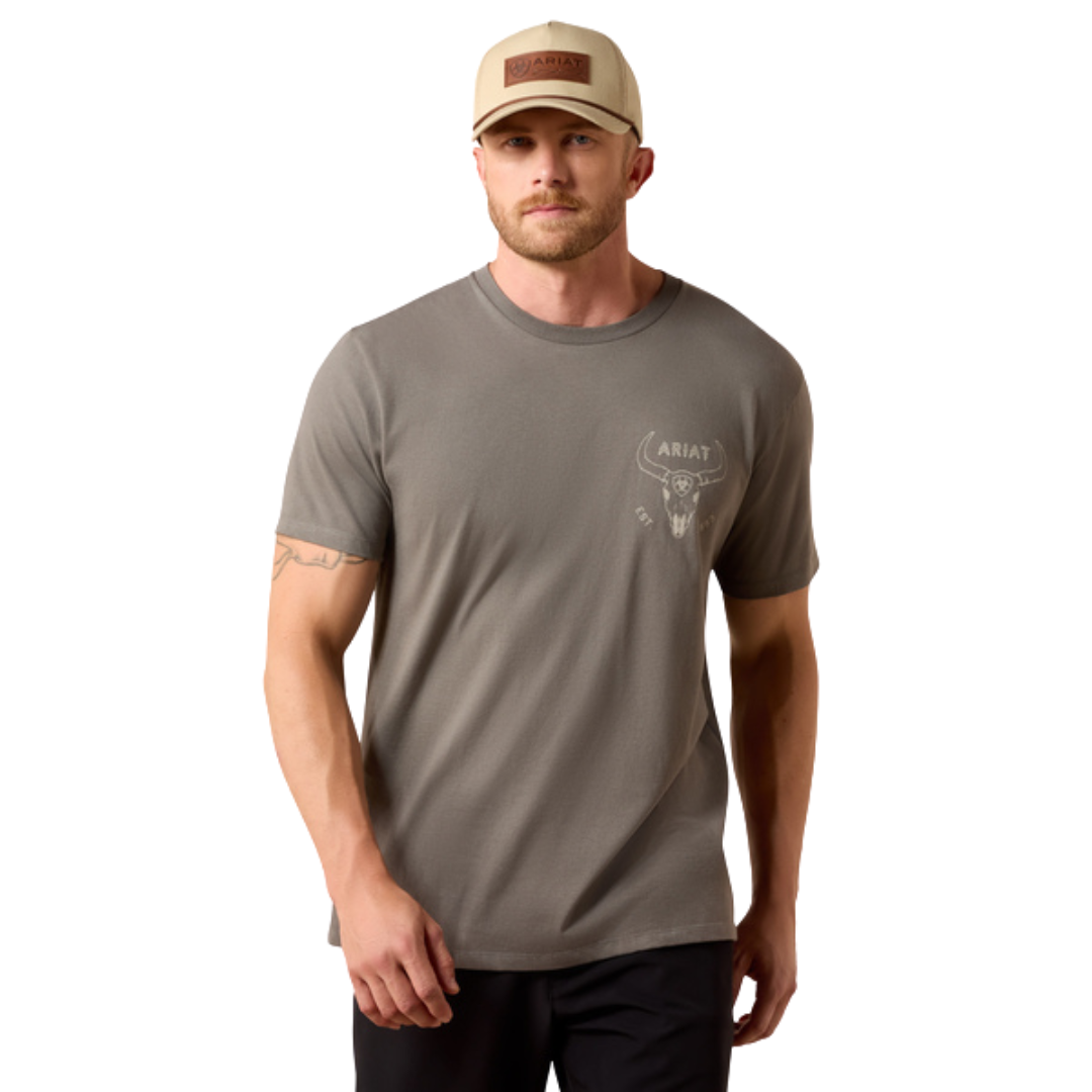 Ariat Men's Desert Badge Tradition Smoked Pearl T-Shirt 10073415