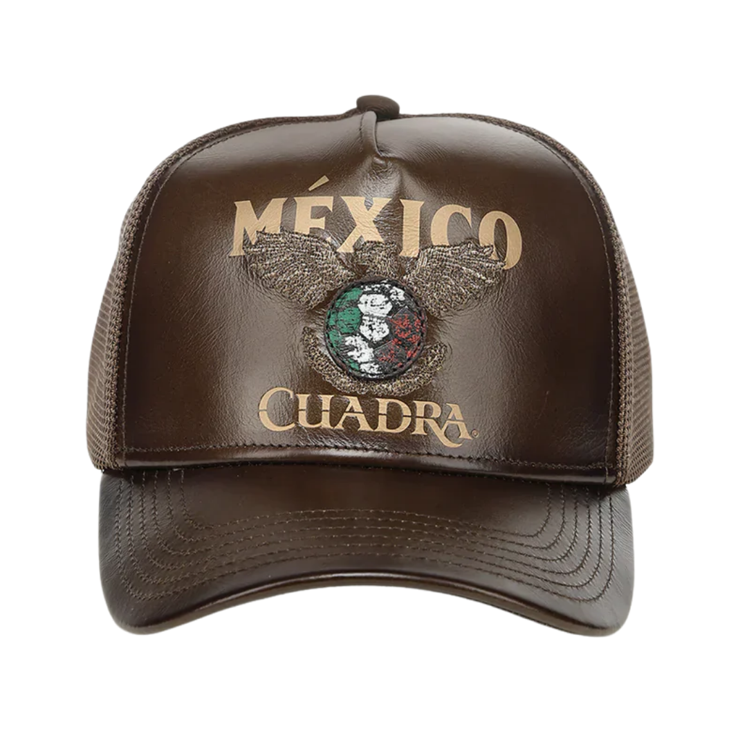 Cuadra Men's Bronze Mexican Embroidery Trucker Cap CP003