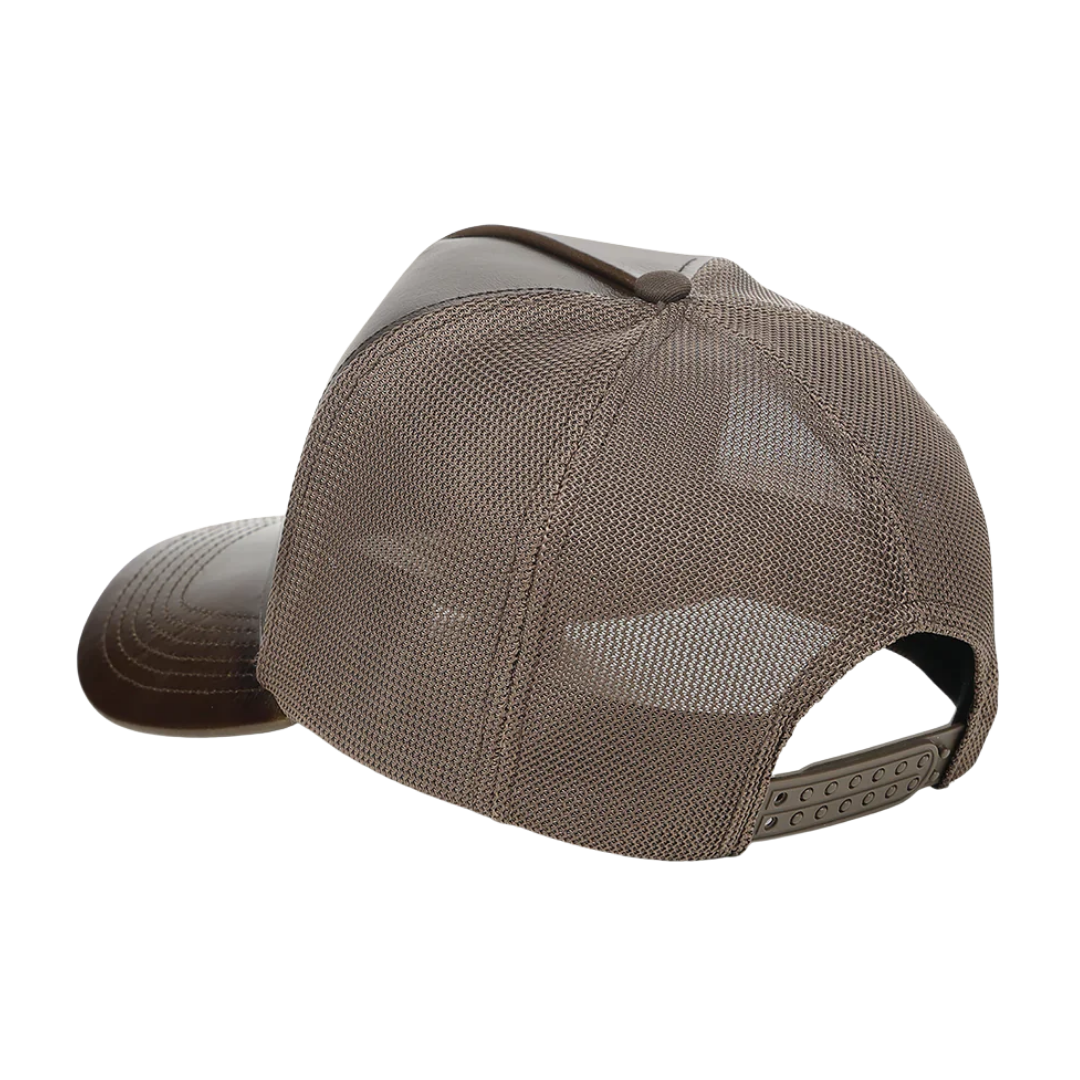 Cuadra Men's Bronze Mexican Embroidery Trucker Cap CP003