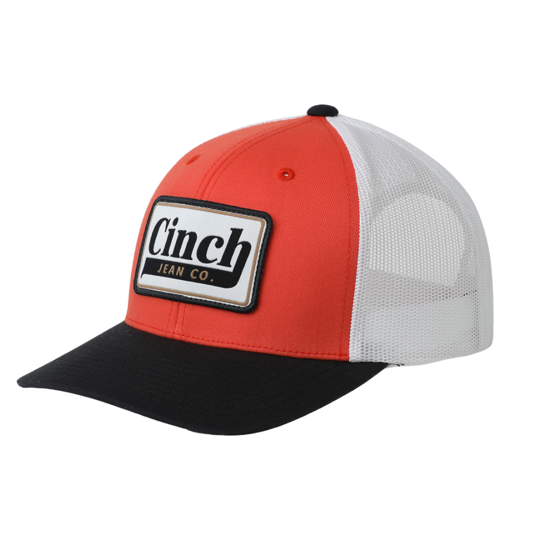 Cinch Men's Red Colorblock Trucker Cap MCC0660656