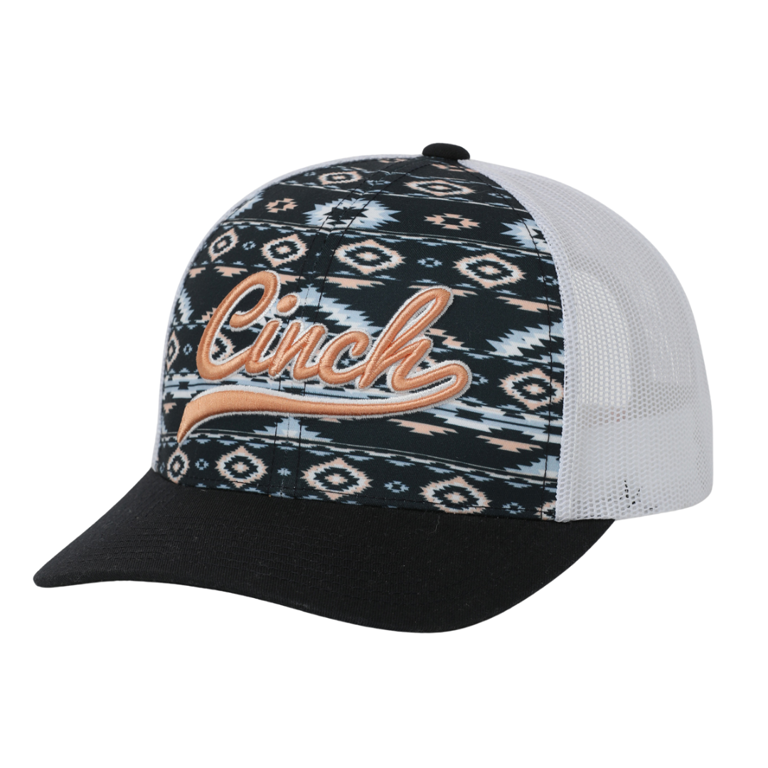 Cinch Ladies Navy Blue Aztec Print Trucker Cap MHC7901020