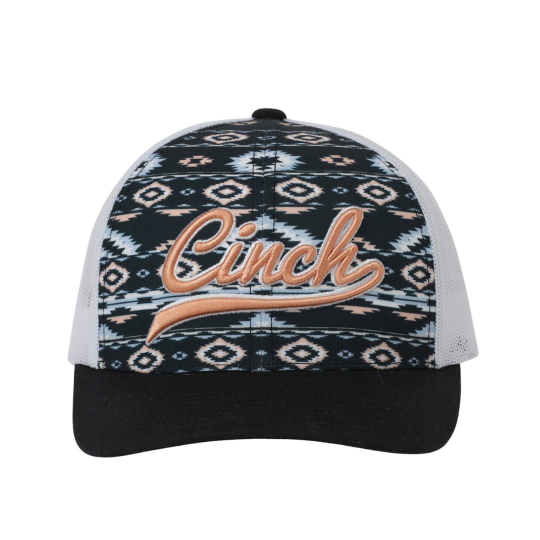 Cinch Ladies Navy Blue Aztec Print Trucker Cap MHC7901020