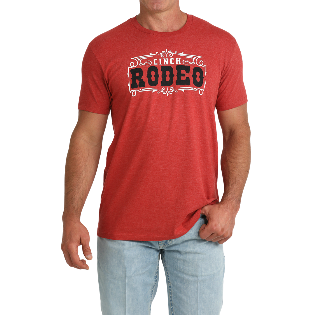 Cinch Men's Solid Red Logo Graphic T-Shirt MTT1690724