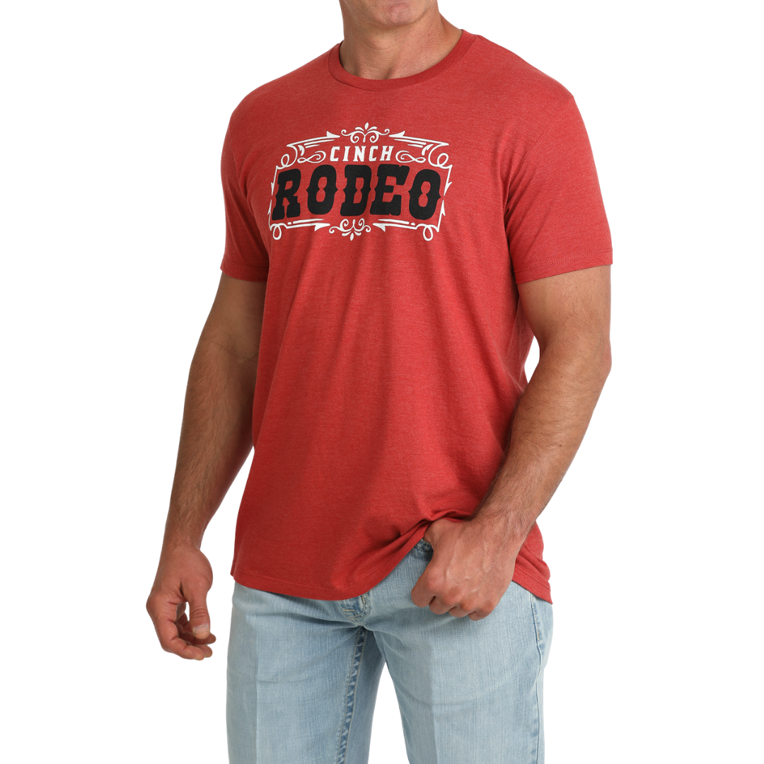 Cinch Men's Solid Red Logo Graphic T-Shirt MTT1690724