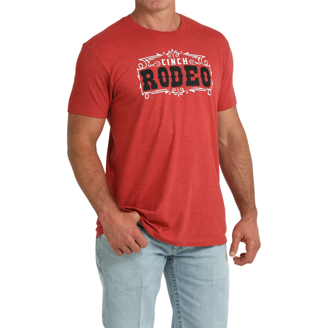 Cinch Men's Solid Red Logo Graphic T-Shirt MTT1690724