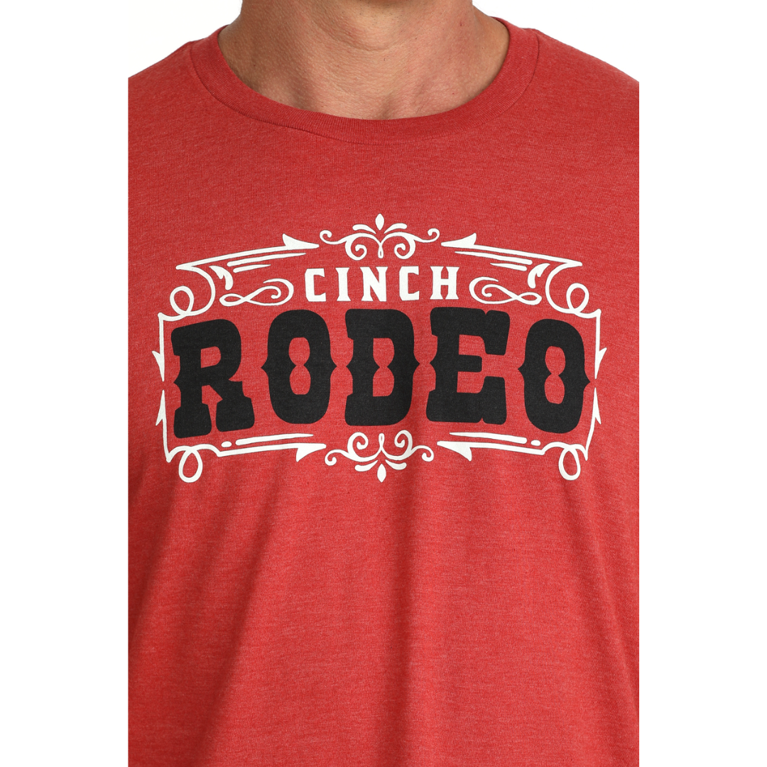 Cinch Men's Solid Red Logo Graphic T-Shirt MTT1690724