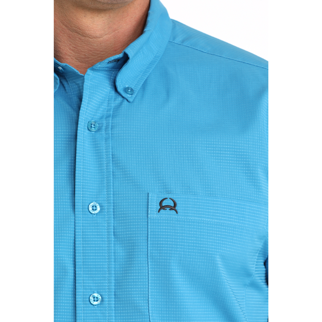 Cinch Men's Solid Blue ArenaFlex Button Down Shirt MTW1724003