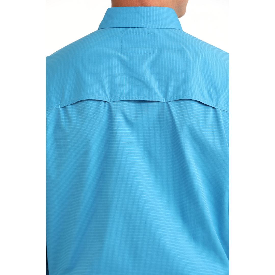 Cinch Men's Solid Blue ArenaFlex Button Down Shirt MTW1724003