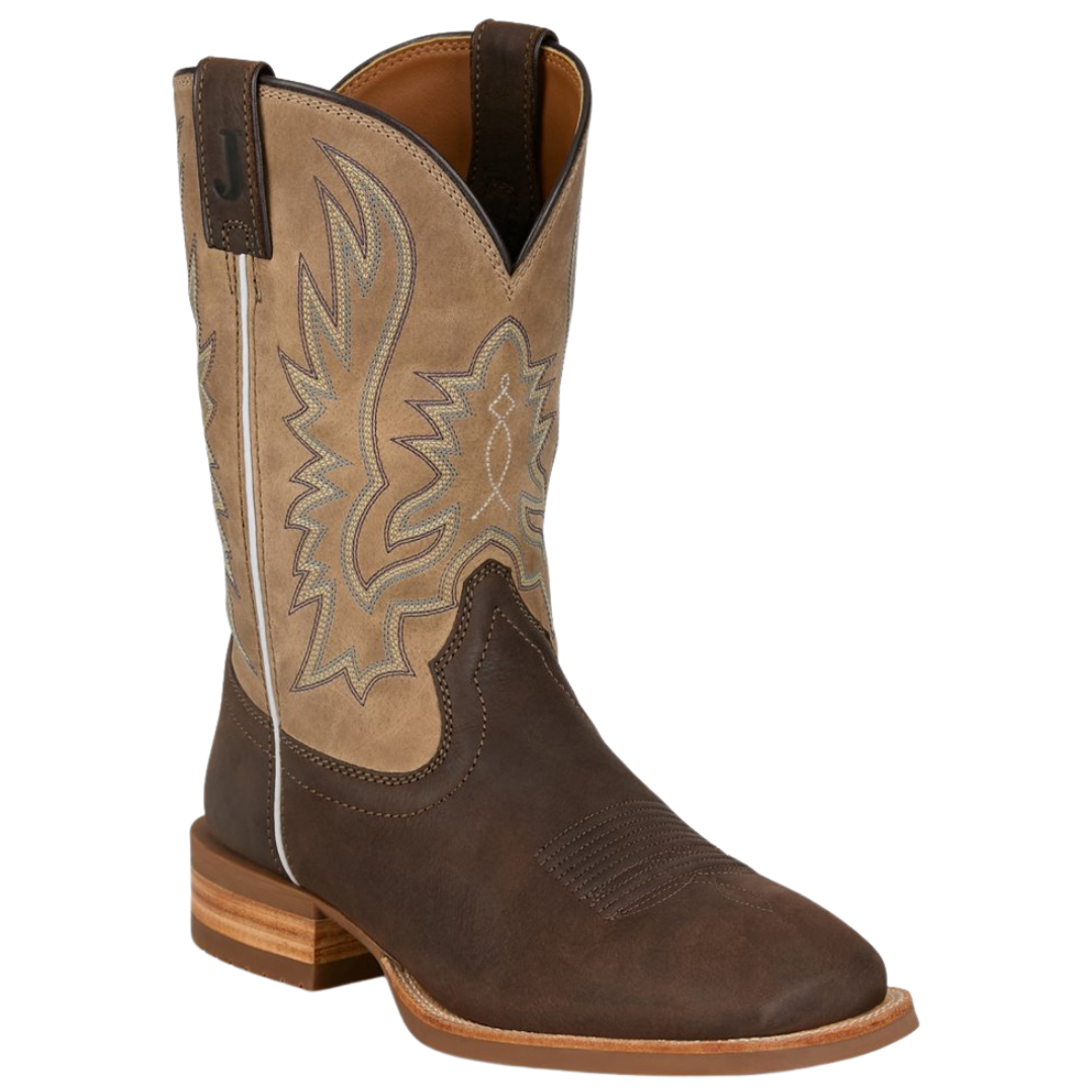 Justin Men's Rustle Taupe Cowhide Leather Western Boot OL7335