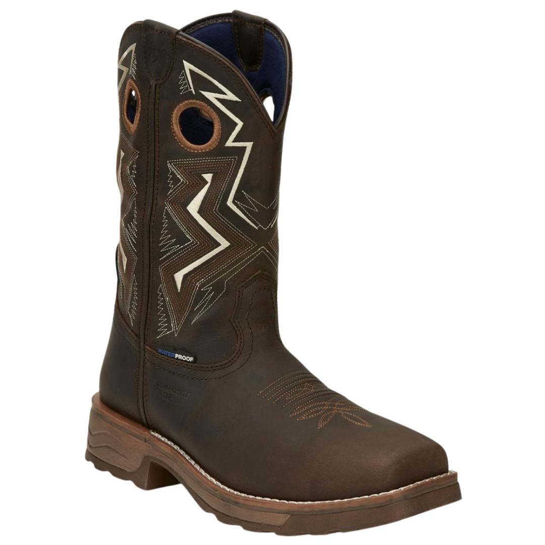 Tony Lama Force 11" Composite Toe Brown Waterproof Work Boot TW3403