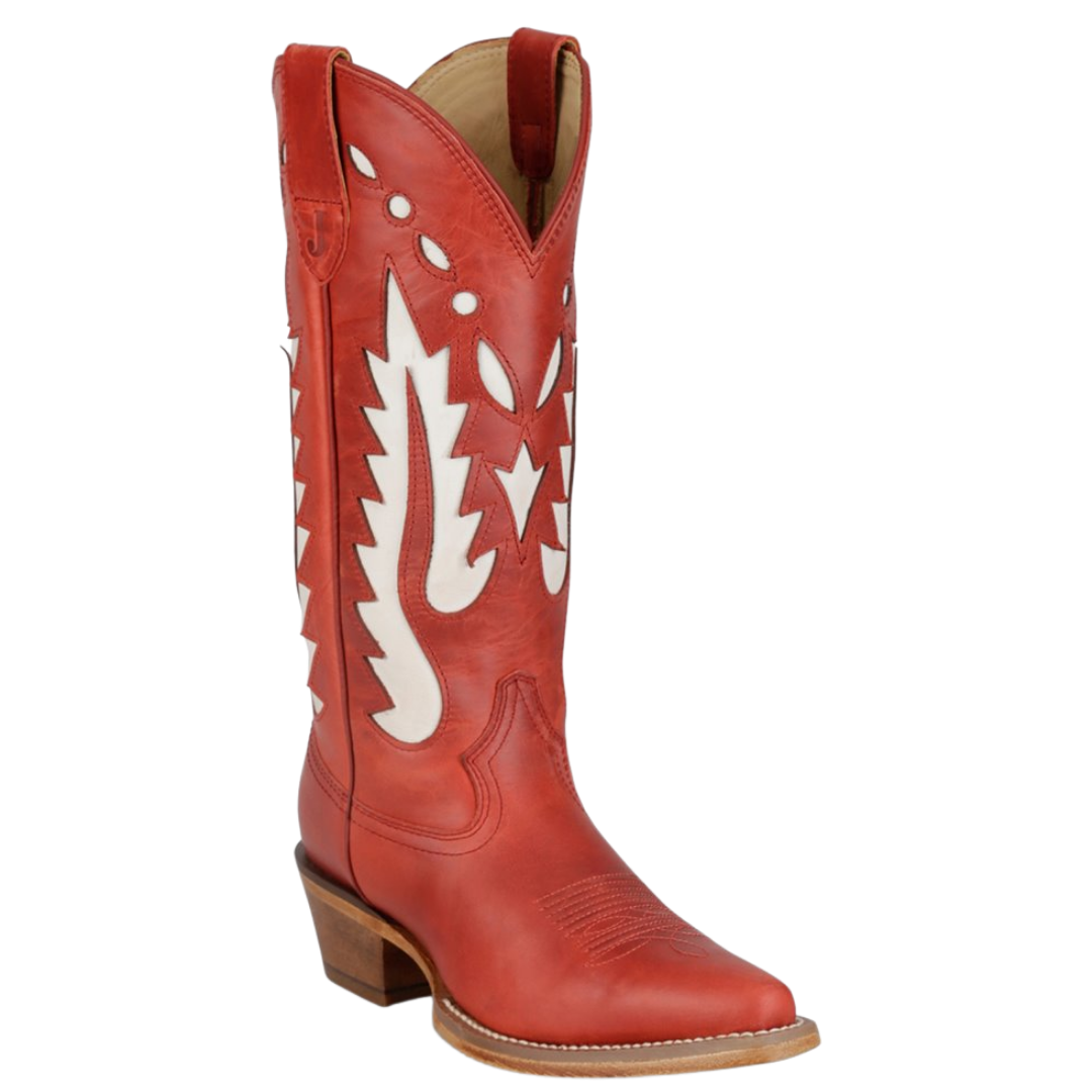 Justin Ladies Faye Red Cowhide Leather Western Boot VN4443